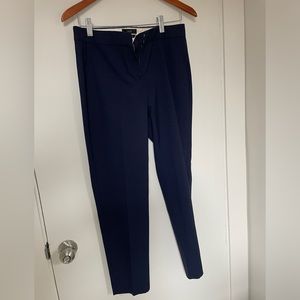 J. Crew bi-stretch wool trousers, navy